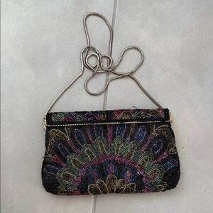 Elegant Multicolor Beaded Clutch